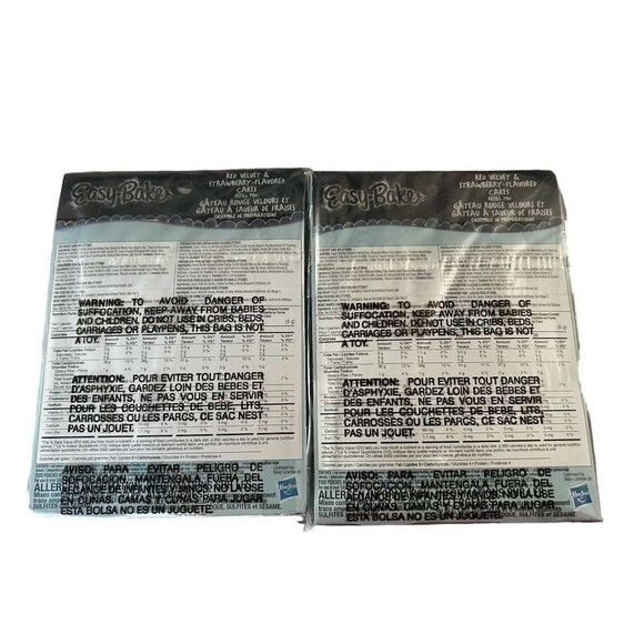 New Easy Bake Red Velvet & Strawberry Flavored Cakes Refill Mix 2 pack bundle - Picture 2 of 4